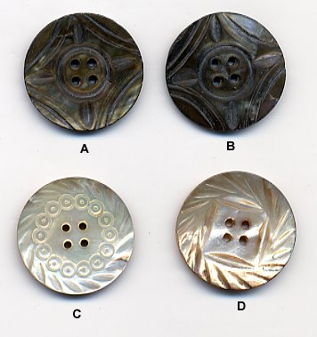 Antique Pearl Buttons - B Only