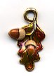 Acorn Leaf Charm