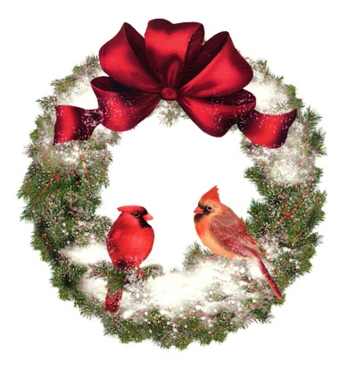 Cardinal Wreath Pattern