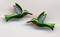2 Hummingbird Buttons