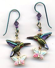 Earrings - Hummingbird