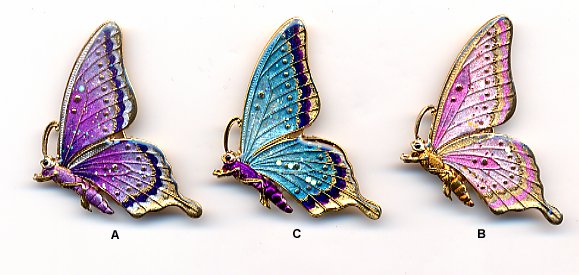 Pin - Lg. Sideview Butterfly
