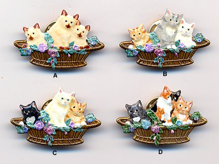 Pin - 3 Kittens in Basket