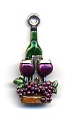 Wine Bottle & Glass Charm