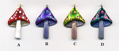 Mushroom Charm - Purple