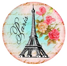Eiffel Tower Paris Pink/Blue