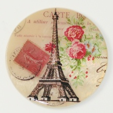 Eiffel Tower w/Postage Stamp