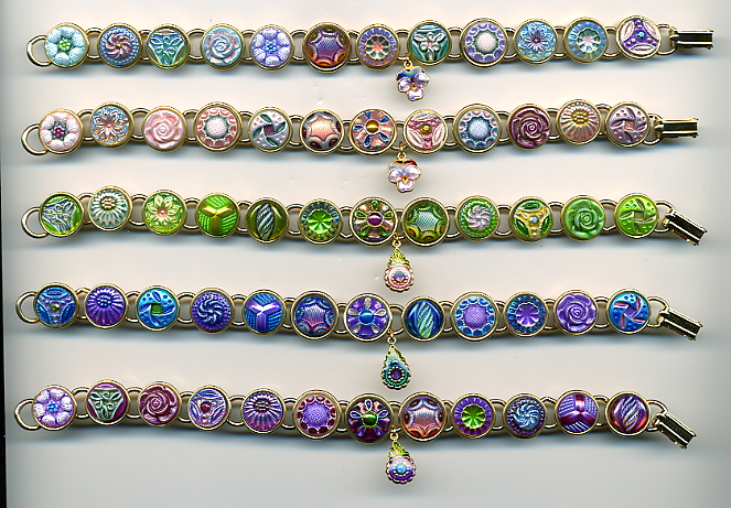 Button Bracelet - Glass