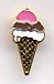Ice Cream Cone Button