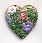 Floral Heart button