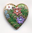Floral Heart button