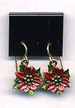 Poinsettia Earrings