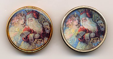 Pin - Santa with Girl