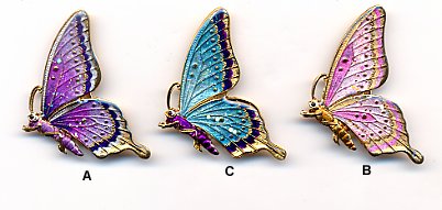 Pin - Lg. Sideview Butterfly