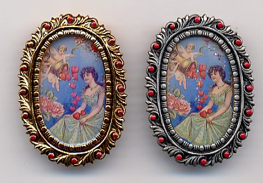 Pin-Cherubs Pouring Hearts